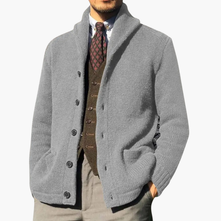 Men's Bicolor Cardigan | Altivaro