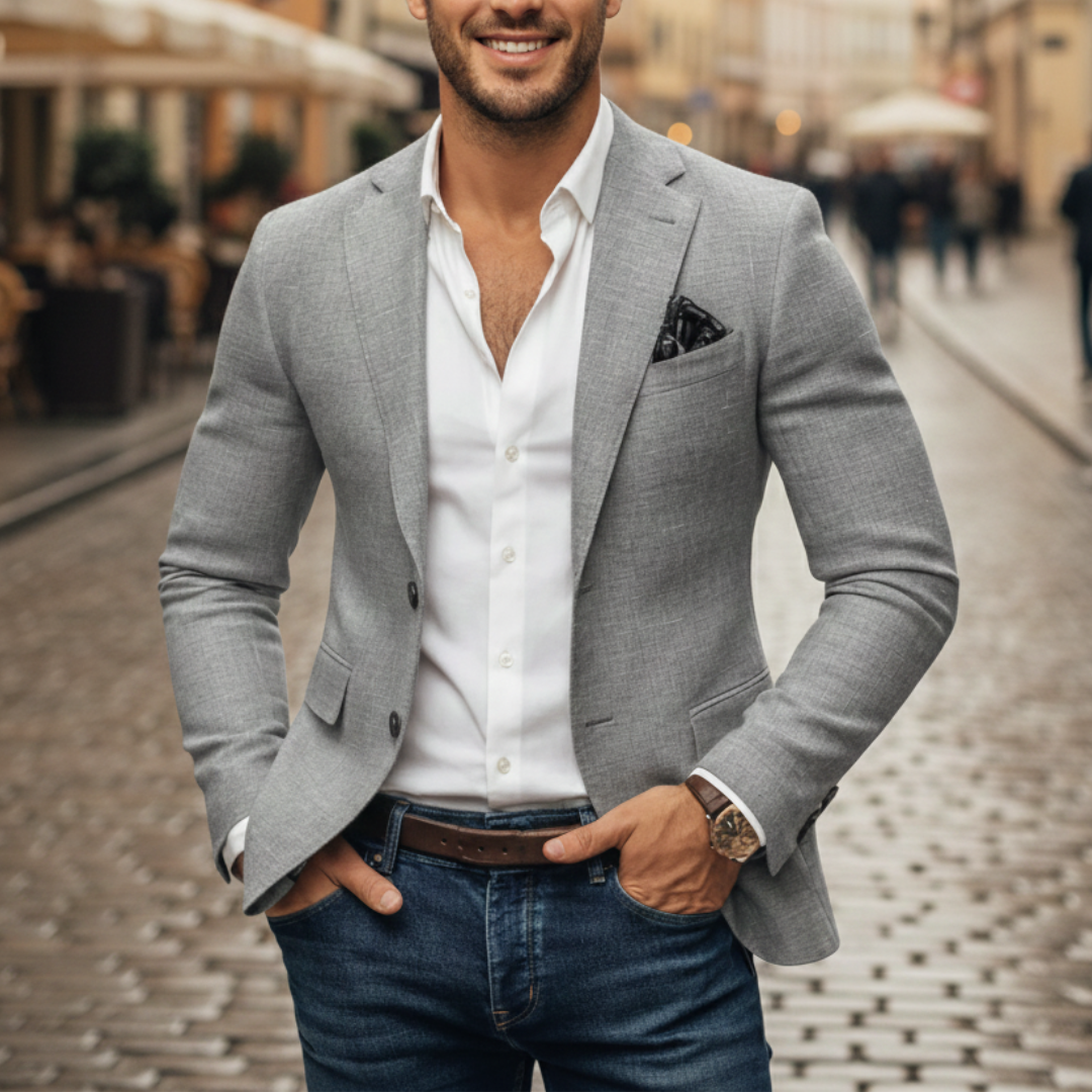 Elegante Herrenjacke aus Leinen | Altivaro