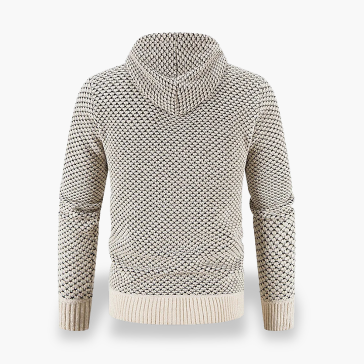 Felpa Uomo con Cappuccio e Zip a Motivo Geometrico | Altivaro
