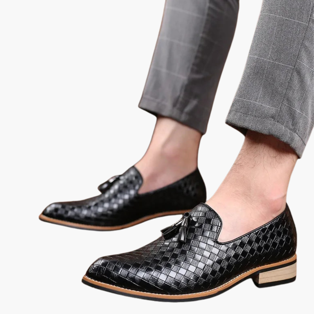 Scarpe da uomo ortopediche in pelle con nappine | Altivaro