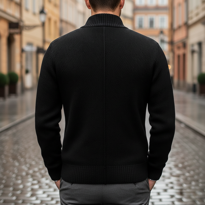 Herrenpullover Wolle Reißverschluss Gestrickter Cardigan | Altivaro