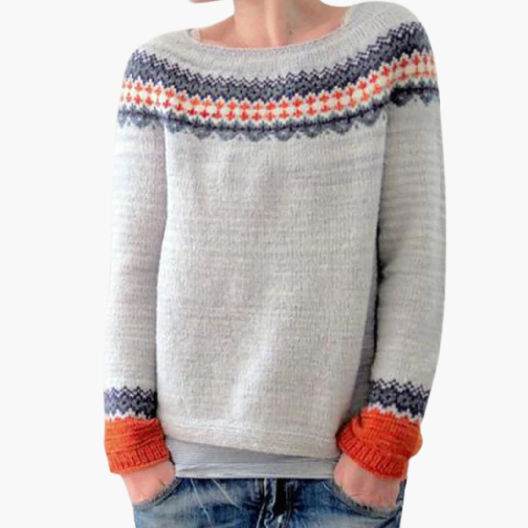 Maglione Donna Lana con Motivo Jacquard | Altivaro