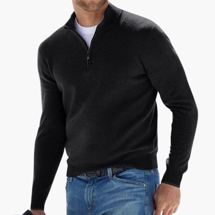 Maglione Uomo Mezza Zip Maniche Lunghe | Altivaro