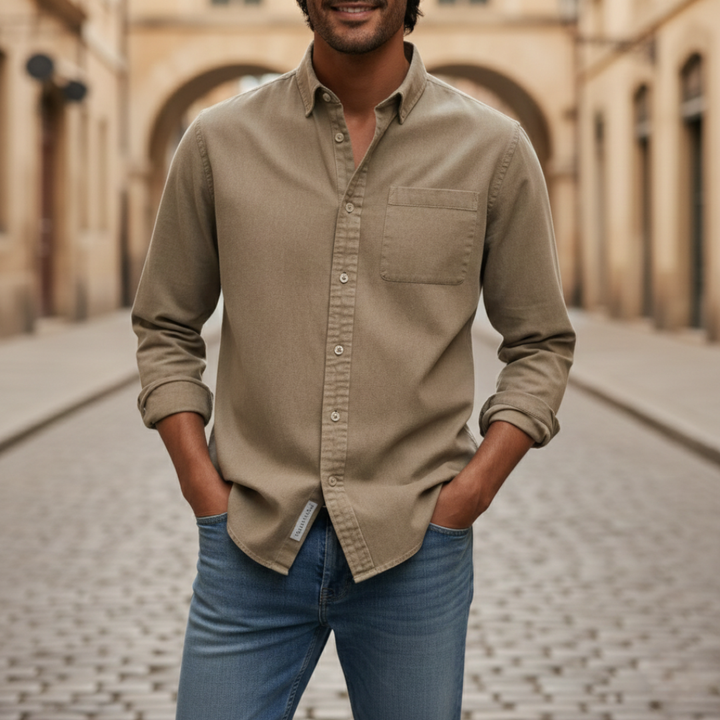 Camicia Uomo Manica Lunga Casual Slim Fit | Altivaro