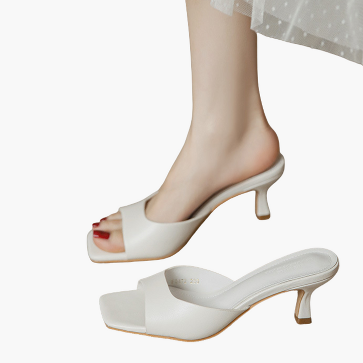 Women's Low Heel Leather Sandals | Altivaro