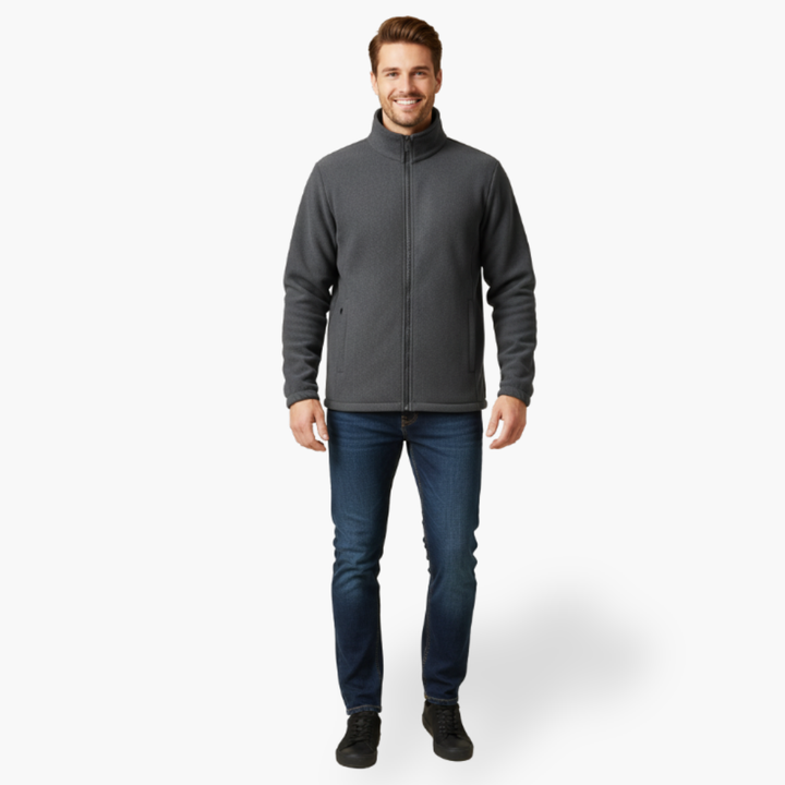 Giacca Uomo in Pile con Zip Foderata Sherpa | Altivaro