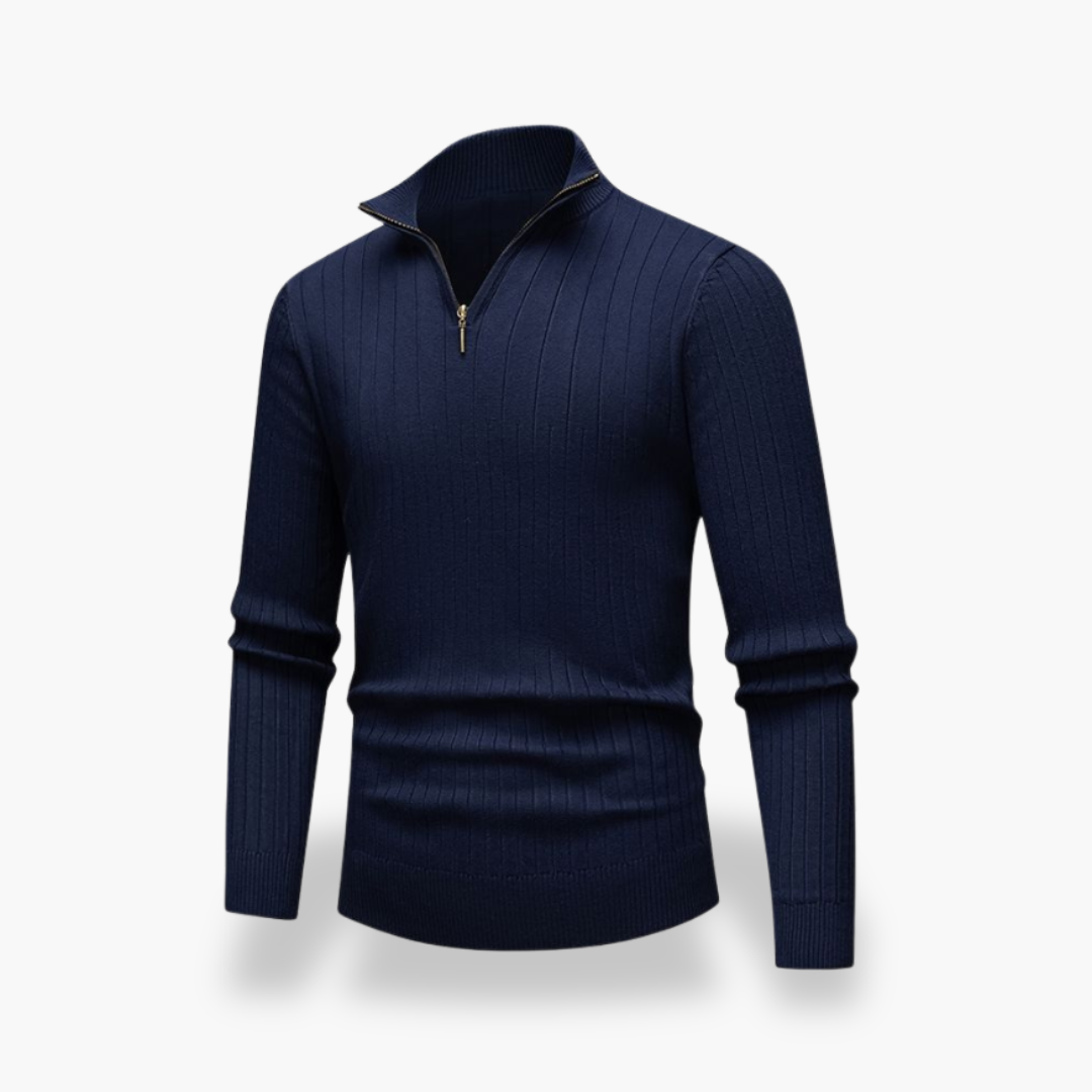 Maglione Uomo Lana Zip Collo Alto | Altivaro