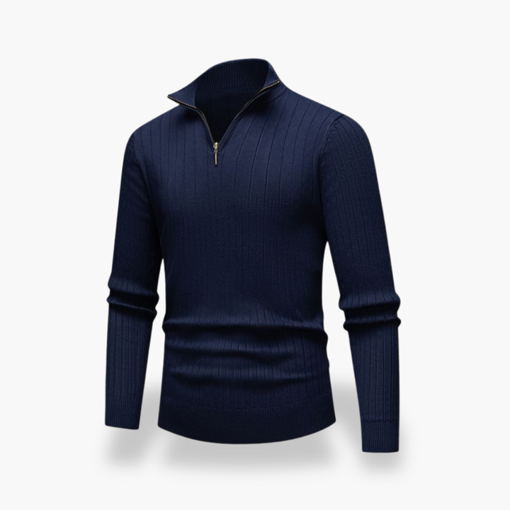 Maglione Uomo Lana Zip Collo Alto | Altivaro