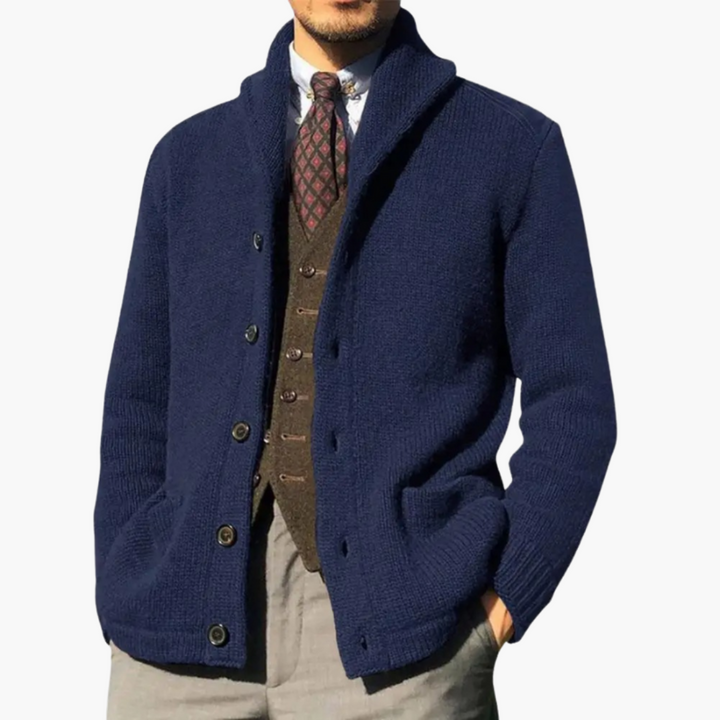 Men's Bicolor Cardigan | Altivaro