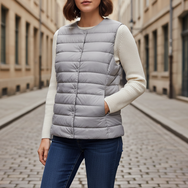 Gilet Piumino Donna Leggero con Bottoni e Taglio Comodo | Altivaro