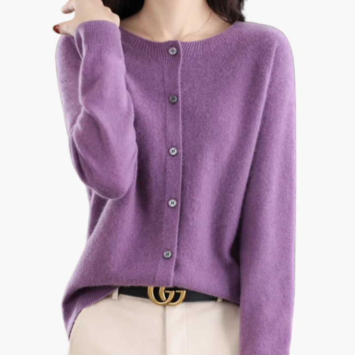 Cardigan Donna Lana Manica Lunga con Bottoni | Altivaro