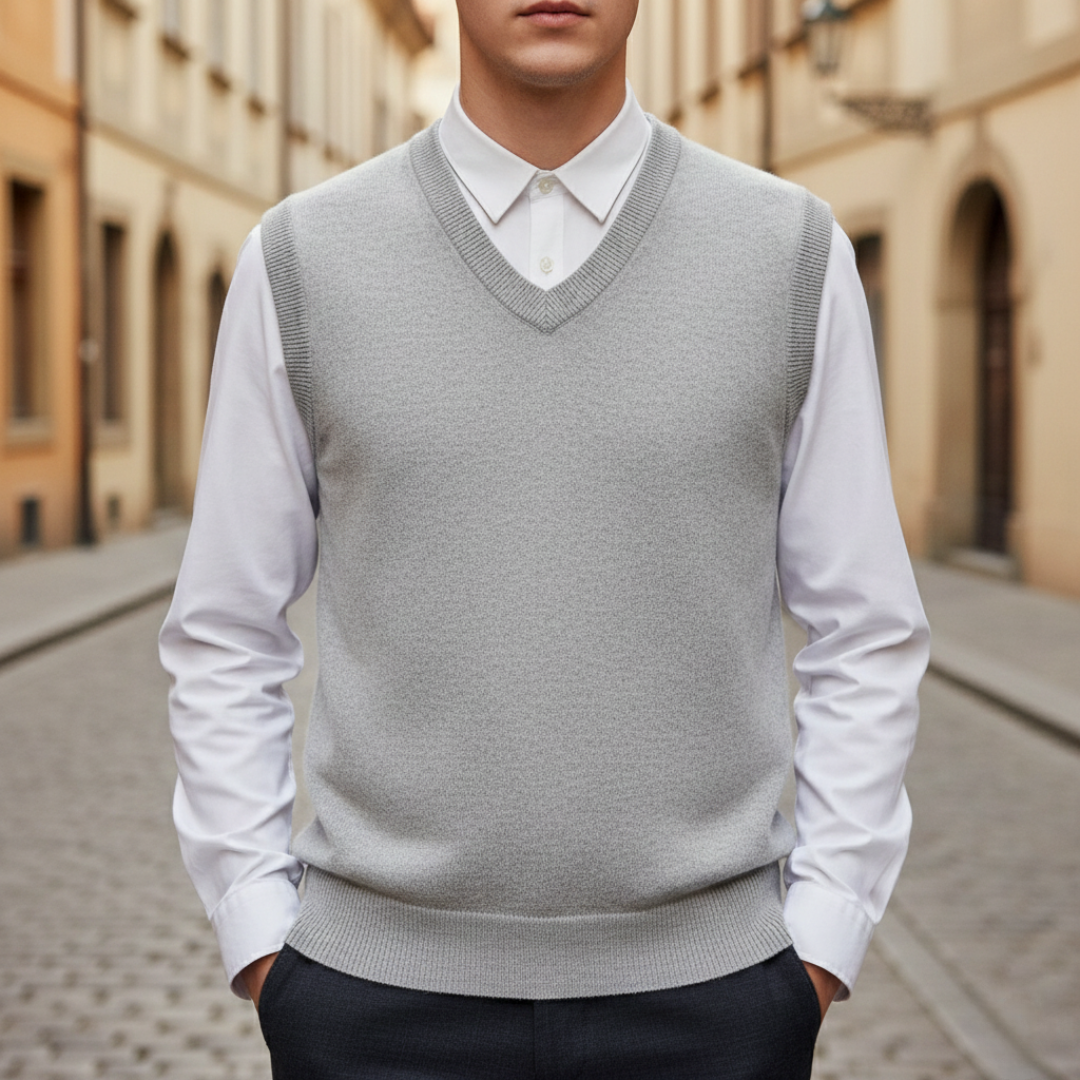 Kaschmirweste mit V-Ausschnitt für Herren | Altivaro
