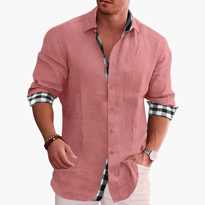 Camicia Uomo Casual in Lino a Maniche Lunghe | Altivaro