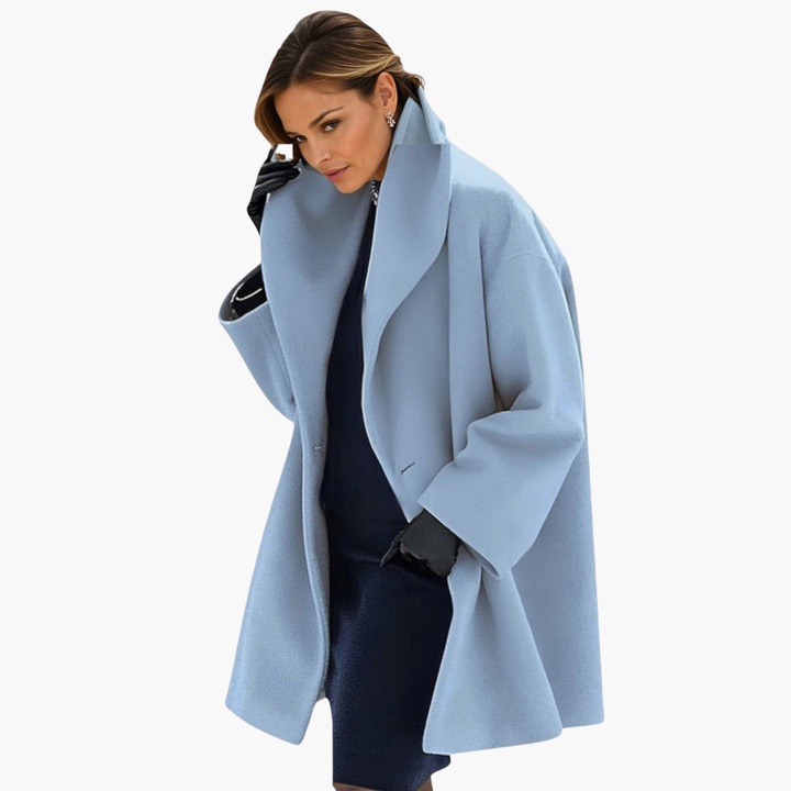 Women's Long Elegant Coat in Soft Fabric | Altivaro