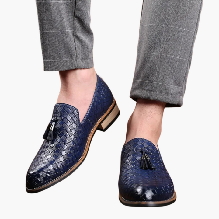 Scarpe da uomo ortopediche in pelle con nappine | Altivaro