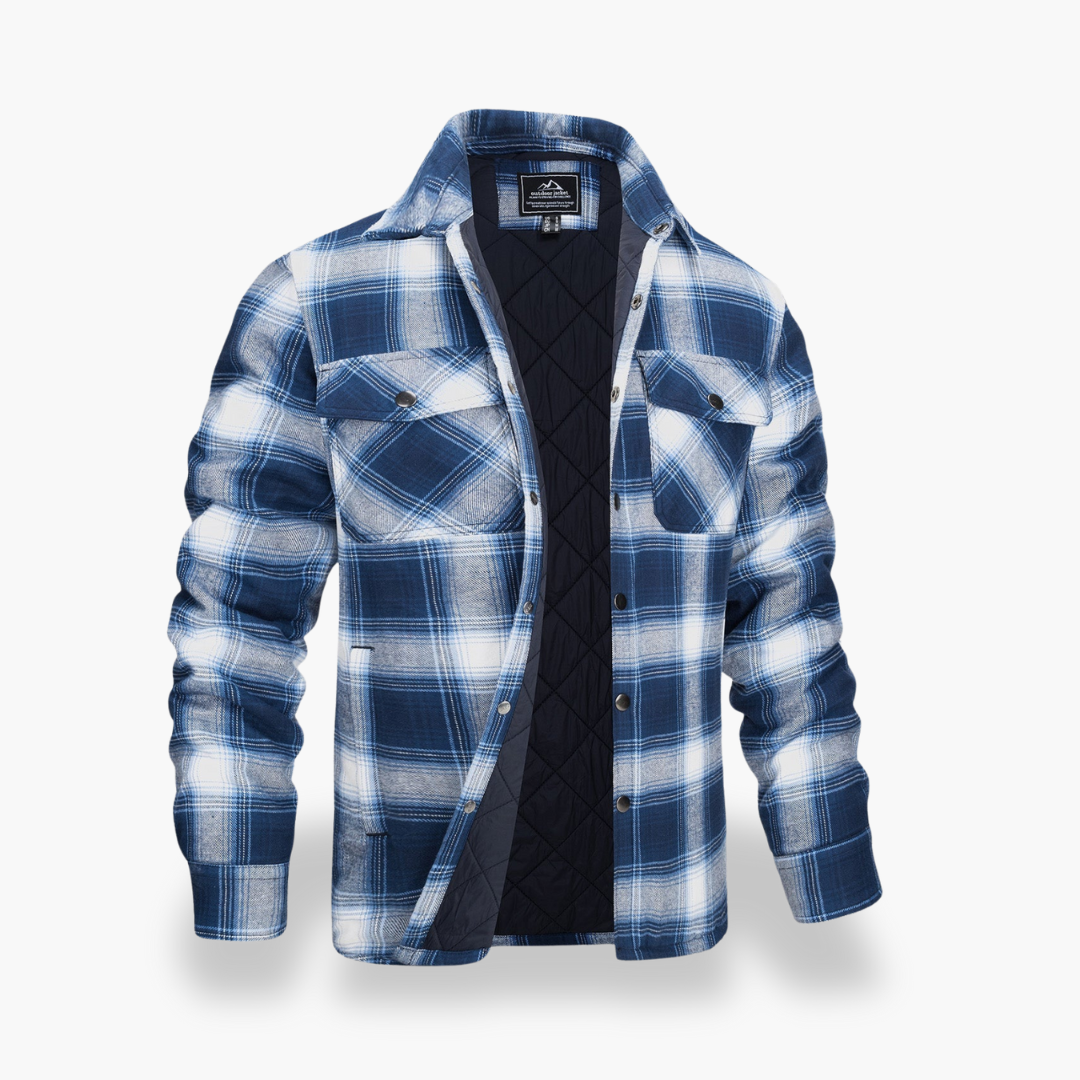 Men's Quilted Flannel Winter Shirt Jacket | Altivaro