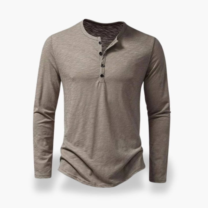 Maglia Uomo Henley Manica Lunga Casual Slim | Altivaro-Altivaro