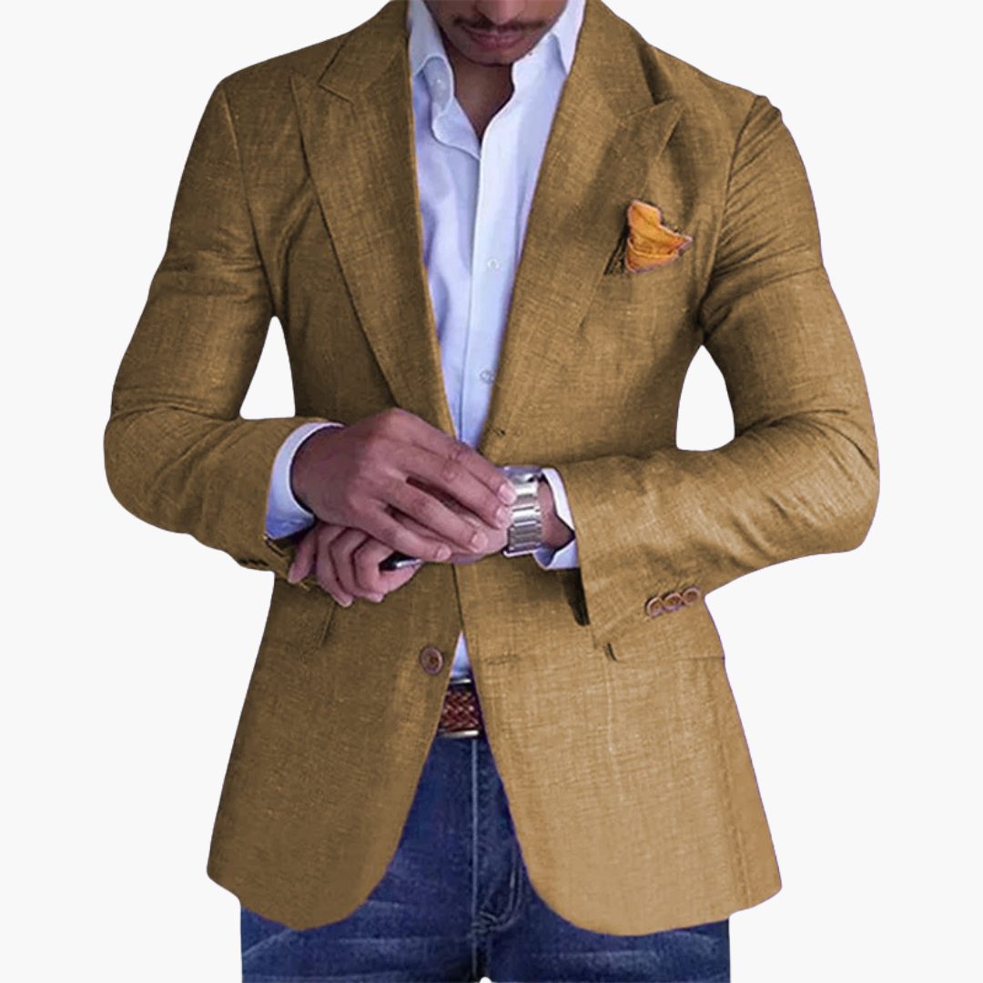 Blazer Uomo Lino Slim Fit Monopetto Estivo Elegante | Altivaro