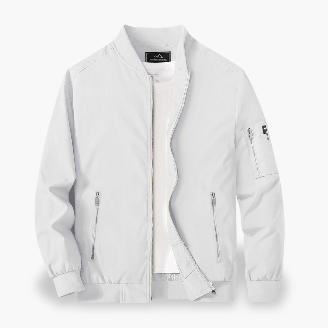 Men's bomber jacket with side zipper | Altivaro