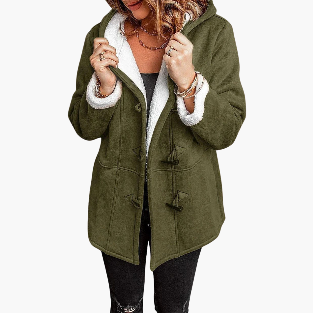 Women's Jacket in Synthetic Fur with Hood | Altivaro