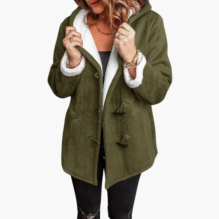 Women's Jacket in Synthetic Fur with Hood | Altivaro
