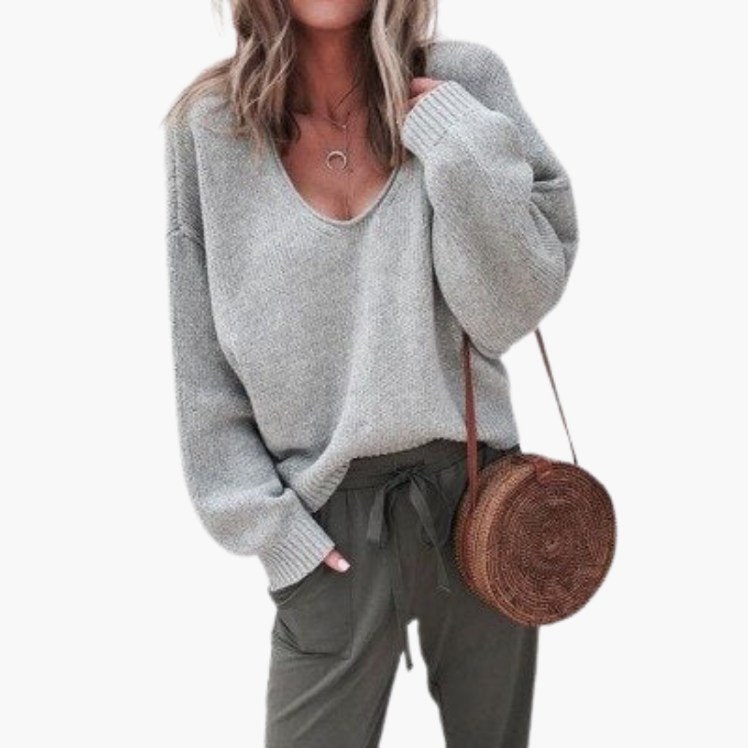 Maglione Donna Casual a Maglia con Scollo a V | Altivaro