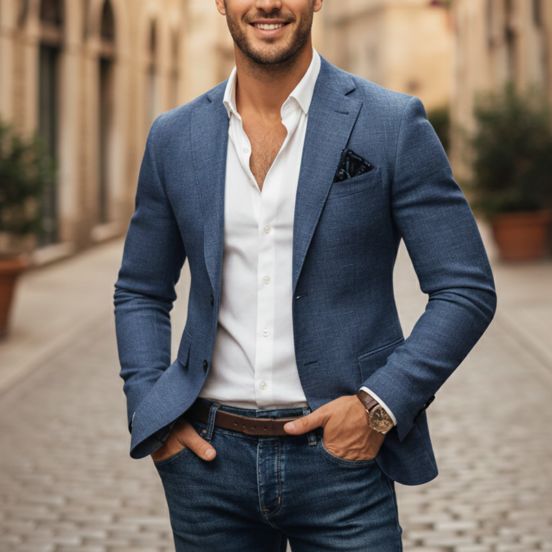 Elegante Herrenjacke aus Leinen | Altivaro