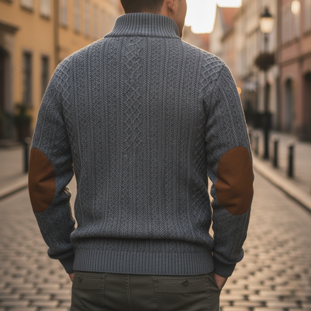 Herrenpullover Gestrickter Wollpullover Rollkragen | Altivaro