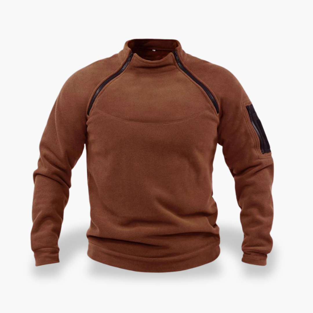 Felpa termica da uomo con zip laterale | Altivaro