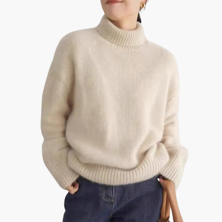 Maglione donna in cashmere con collo alto | Altivaro