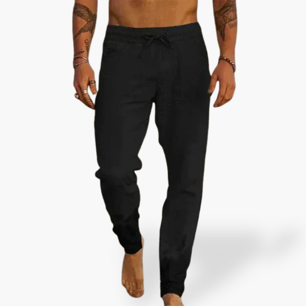 Pantaloni Lino Uomo Casual Jogger Leggeri | Altivaro-Altivaro