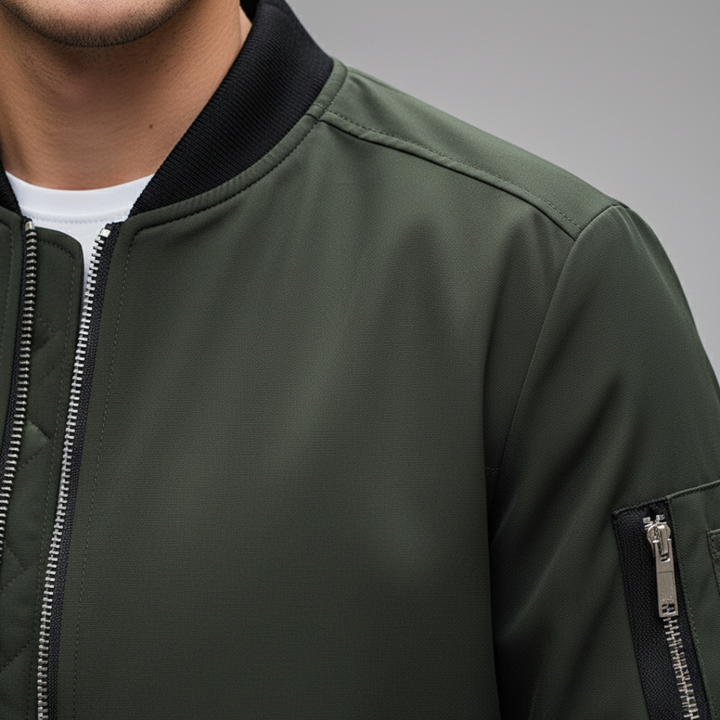 Herren Nylon Bomberjacke mit Taschen und Reißverschluss | Altivaro