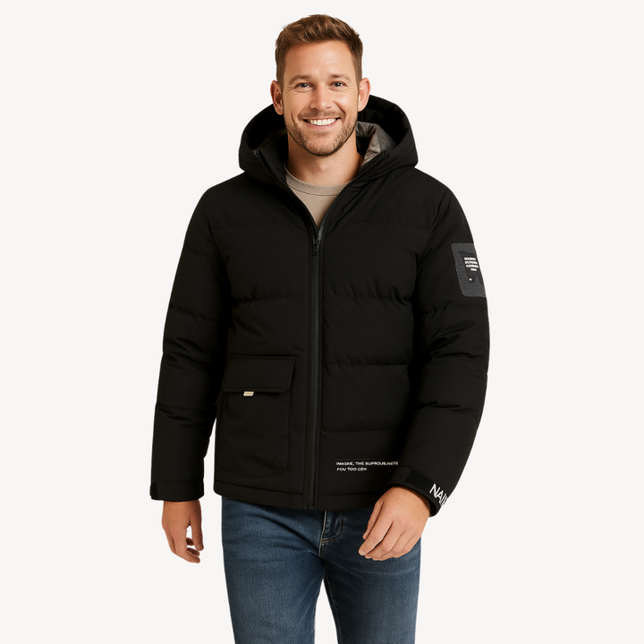 Giacca Puffer Uomo con Cappuccio e Tasche | Altivaro