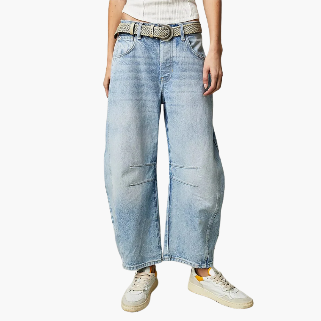 Jeans Donna a Gamba Larga, Denim Leggero | Altivaro