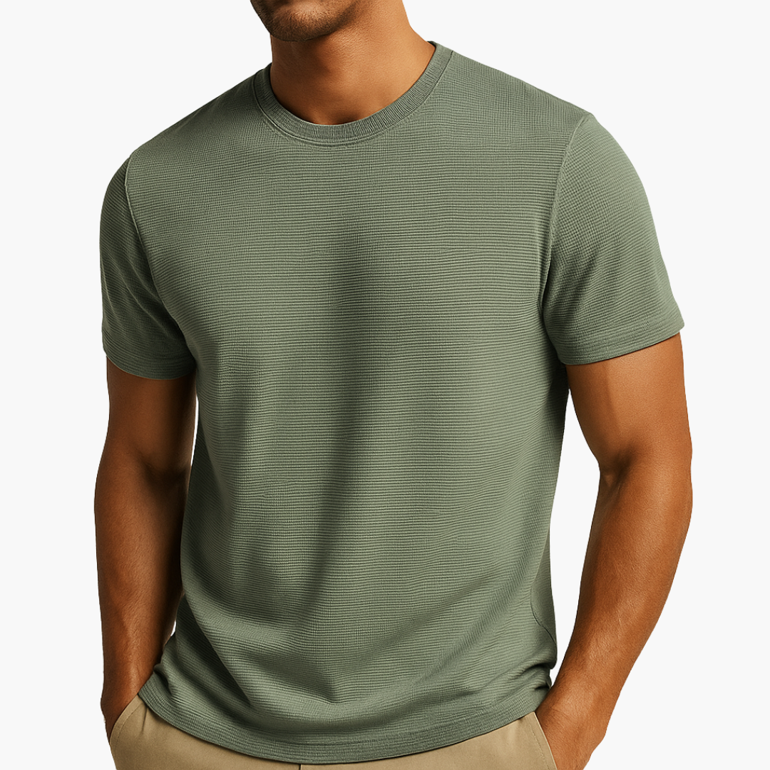 T-Shirt Uomo Waffle in Cotone | Altivaro