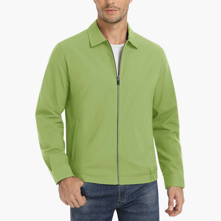 Lightweight Men's Jacket with Stand-up Collar and Zip | Altivaro