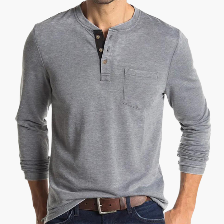 Men's Long Sleeve Henley Shirt | Altivaro