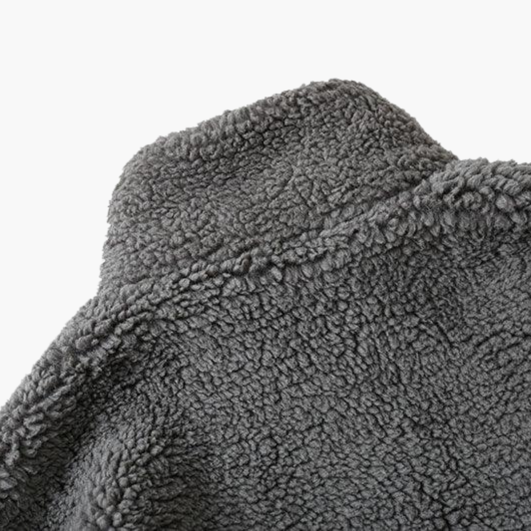 Fleece Jacket with Zip and Logo for Men | Altivaro