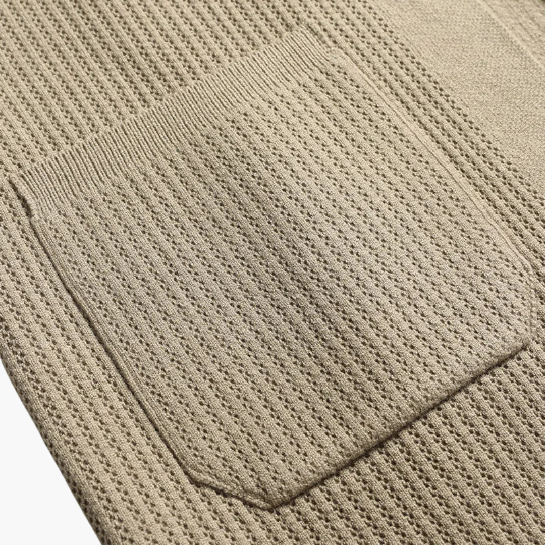 Cardigan Uomo con Tasche in Maglia | Altivaro
