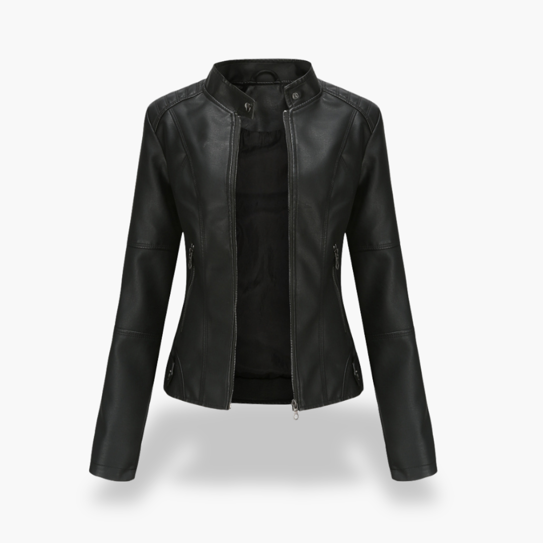 Giacca Donna Ecopelle Slim Fit con Zip Frontale | Altivaro