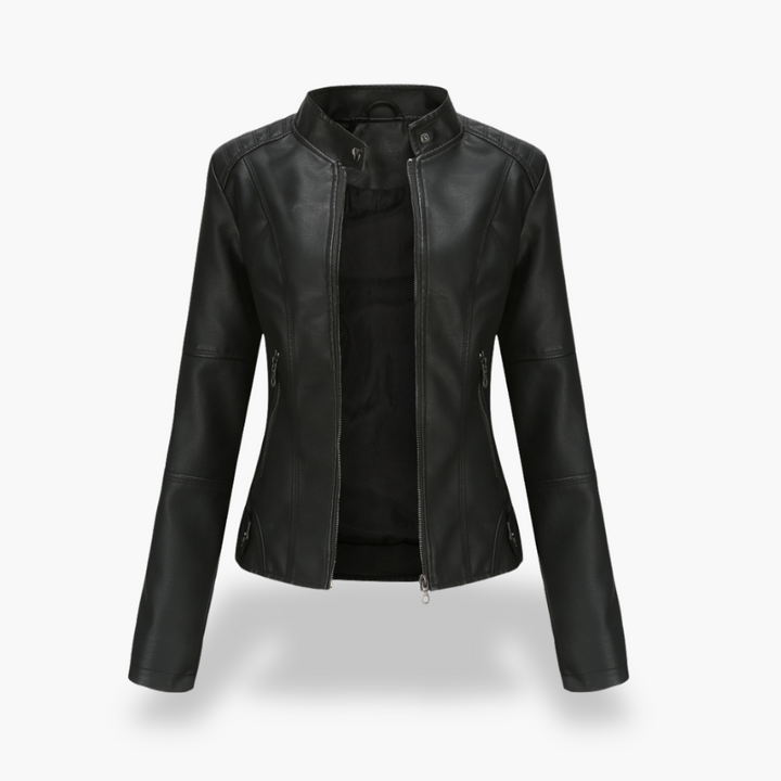 Giacca Donna Ecopelle Slim Fit con Zip Frontale | Altivaro