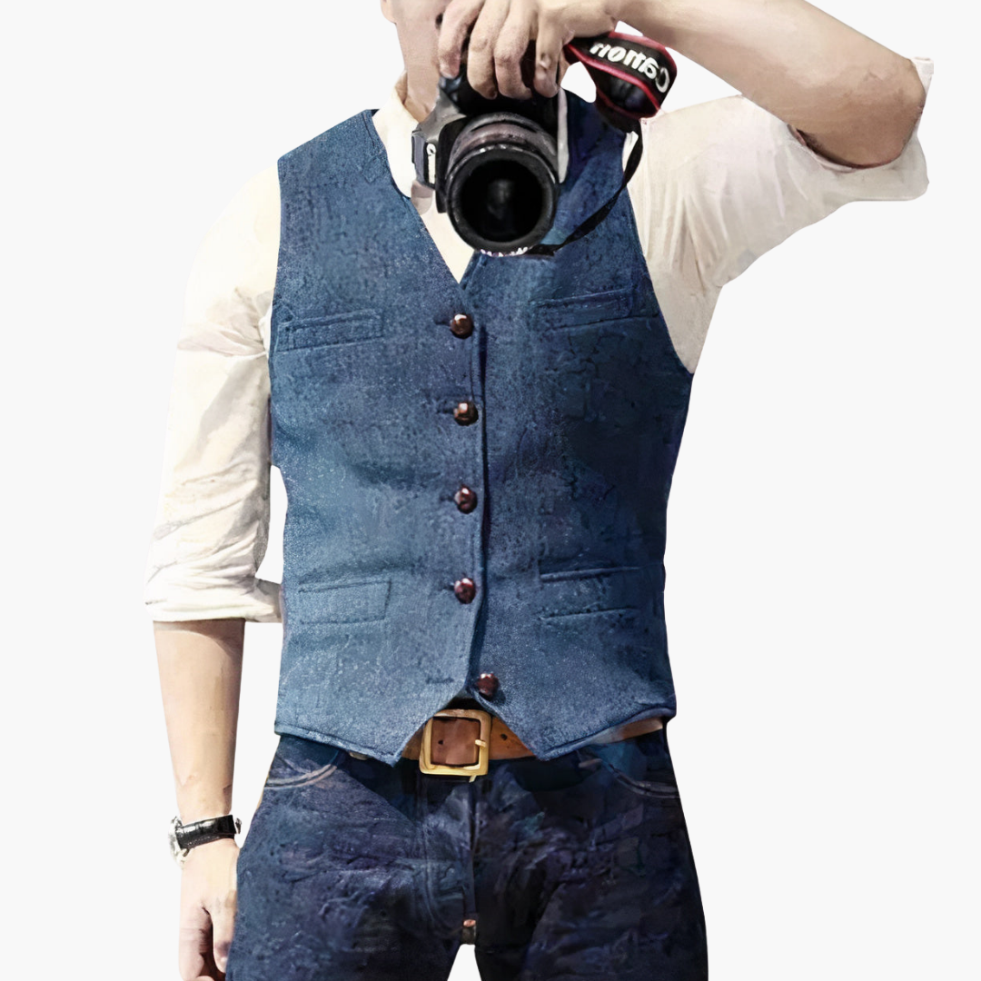 Gilet Scamosciato Vintage Slim Fit da Uomo | Altivaro-Altivaro