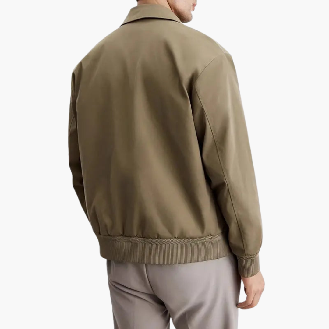 Men's Waterproof Jacket with Buttons and Collar | Altivaro