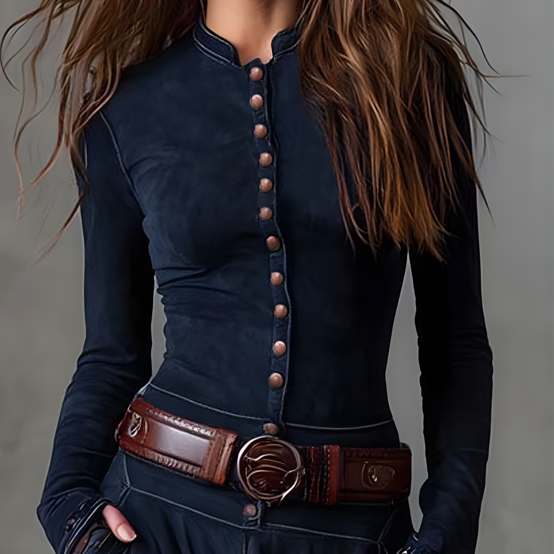 Long Dress for Women in Mixed Fabric | Altivaro