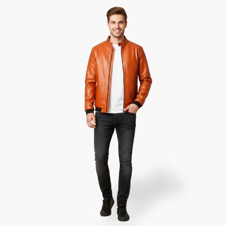 Giacca Bomber Uomo in Pelle Sintetica  | Altivaro