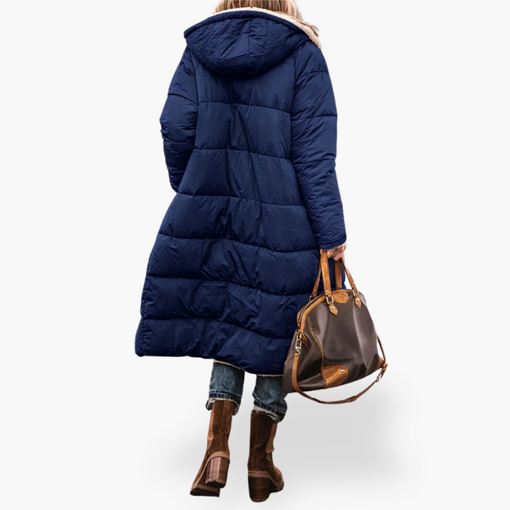 Giacca da donna Invernale Padded e Reversibile con Cappuccio e Pelliccia | Altivaro