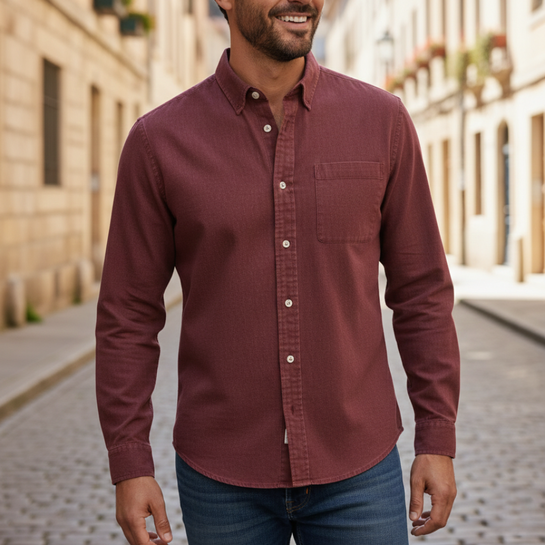 Camicia Uomo Manica Lunga Casual Slim Fit | Altivaro