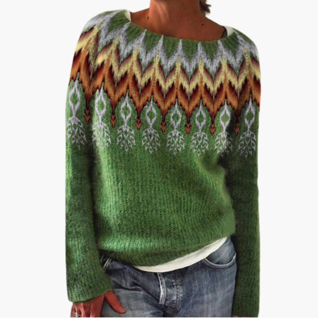 Maglione Donna Lana con Motivo Jacquard | Altivaro