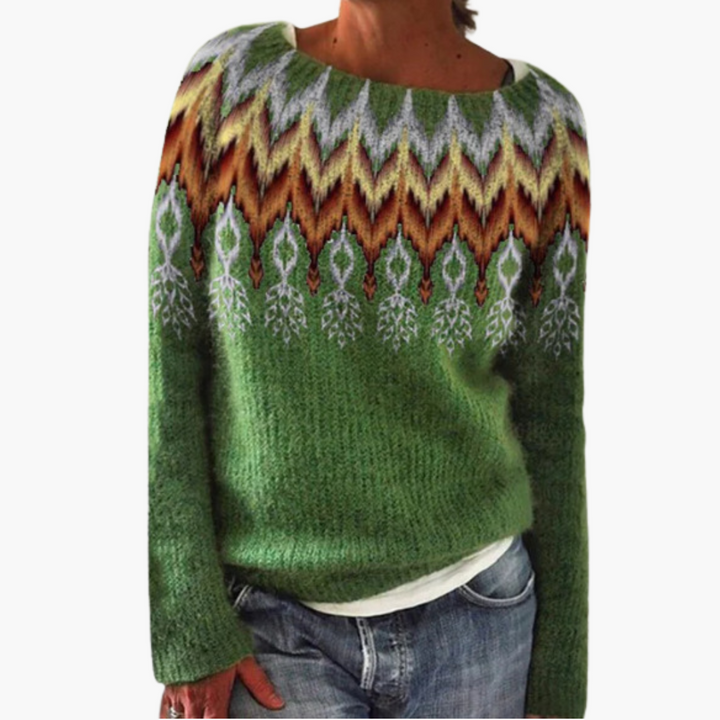 Maglione Donna Lana con Motivo Jacquard | Altivaro