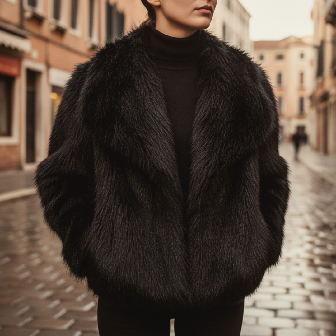 Pelliccia sintetica donna corta elegante | Altivaro